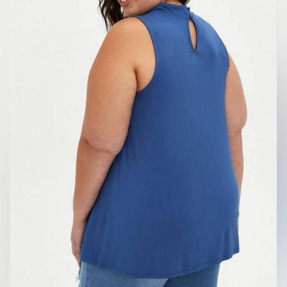 Torrid Blue Sleeveless Tank Top - Picture 3 of 6